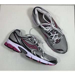 SAUCONY Grid Stratos 5 Womens Size 11 Running Shoes Gray Silver Pink 15190-1